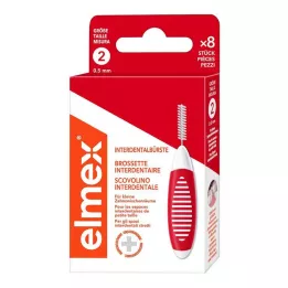 ELMEX Μεσοδόντια βουρτσάκια ISO μέγεθος 2 0,5 mm κόκκινο, 8 τεμ