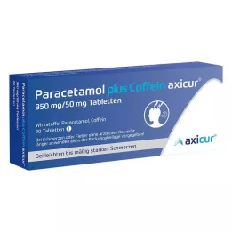 PARACETAMOL συν Caffeine axicur 350 mg/50 mg Tab., 20 τεμ