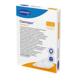 Επίδεσμος διαφανής μεμβράνης Cosmopor 5x7,2 cm αποστειρωμένος, 5 τεμάχια