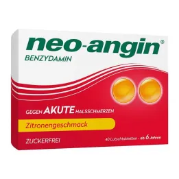 neo-angin Benzydamine για οξύ πονόλαιμο λεμόνι, 40 τεμ