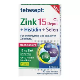 TETESEPT Zinc 15 Depot+Histidine+Selenium επικαλυμμένα με λεπτό υμένιο δισκία, 30 τεμ