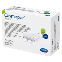 COSMOPOR επίδεσμος τραυμάτων σιλικόνης 5x7,2 cm, 10 τεμ