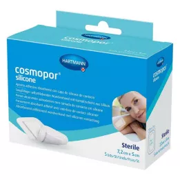 COSMOPOR επίδεσμος τραυμάτων σιλικόνης 5x7,2 cm, 5 τεμ