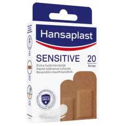 Ταινίες γύψου Hansaplast SENSITIVE μεσαίου τόνου δέρματος, 20 τεμ