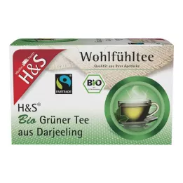H&S Βιολογικό Πράσινο Τσάι από Darjeeling Filter Bags, 20X2 g