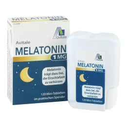 Μίνι δισκία μελατονίνης 1 mg σε δοσομετρητή, 120 τεμ