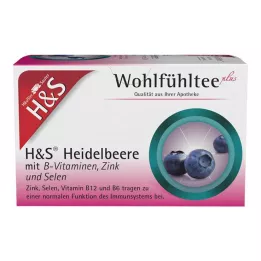 H&amp;S Blueberry με βιταμίνες του συμπλέγματος Β ψευδάργυρος και σελήνιο Fbtl., 20X2,5 g
