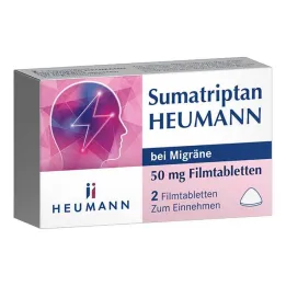 Sumatriptan Heumann για ημικρανίες 50 mg επικαλυμμένα με λεπτό υμένιο δισκία, 2 τεμ