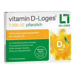 VITAMIN D-LOGES εβδομαδιαία αποθήκη βοτάνων 7.000 IU, 60 τεμ