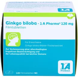 GINKGO BILOBA-1A Pharma 120 mg επικαλυμμένα με λεπτό υμένιο δισκία, 120 τεμ