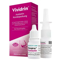 Συσκευασία συνδυασμού Vividrin® Azelastine για αλλεργίες από αλλεργικό πυρετό χόρτου & , 1 p