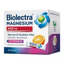 BIOLECTRA Magnesium 400 mg Nerves &amp; Muscles Vital, 30X1,9 g