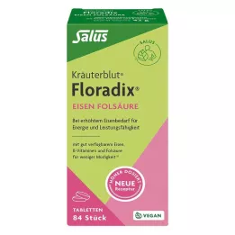 FLORADIX Ταμπλέτες Σιδήρου Φολικού Οξέος, 84 τεμ