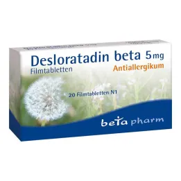 Δεσλοραταδίνη βήτα 5 mg επικαλυμμένα με λεπτό υμένιο δισκία, 20 τεμ