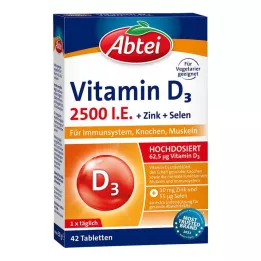 ABTEI Βιταμίνη D3 2500 IU δισκία + ψευδάργυρος + σελήνιο, 42 τεμ