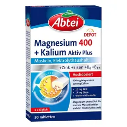 Abbey Magnesium 400 + Ταμπλέτες Potassium, 30 τεμ