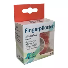UM EASYPLAST Αυτοκόλλητο έμπλαστρο δακτύλων 2,5 cm x 5 m κόκκινο, 1 τεμάχιο
