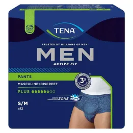 TENA® MEN ACTIVE FIT Plus Παντελόνι μπλε S/M για ακράτεια, 12 τεμάχια