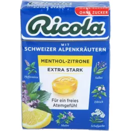 RICOLA καραμέλες ο.Z.Box Menthol-Lemon εξαιρετικά δυνατά, 50 γρ