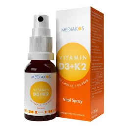 Vitamin D3 + K2 1000 IU 20 μg Mediakos Vital Spray, 20 ml