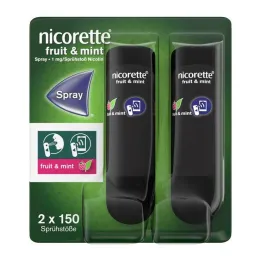 Nicorette Fruit &amp; Mint Spray 1 mg / σπρέι Nfc, 2 τεμ