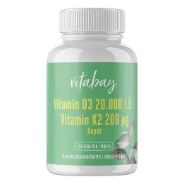 Vitamin D3 Depot 20.000 IU + Vitamin K2 200 mg δισκία (180 τεμάχια)