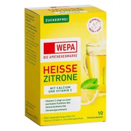Wepa ζεστό λεμόνι + βιταμίνη C + ασβέστιο σε σκόνη χωρίς ζάχαρη, 10Χ10 γρ
