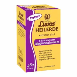 Luvos healing άργιλος εξαιρετικά λεπτή οξεία στομαχικά προβλήματα που σχετίζονται με οξύ, 480 g