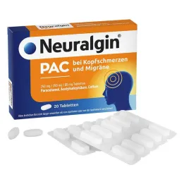 Ταμπλέτες Neuralgin PAC για πονοκεφάλους και ημικρανίες, 20 τεμ
