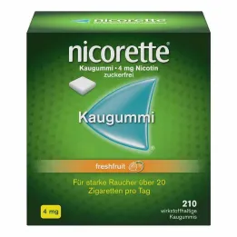 τσίχλα nicorette® φρέσκα φρούτα, 4 mg νικοτίνης, 210 τεμάχια
