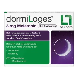 Dormiloges 3 mg μελατονίνης συν τρυπτοφάνη επικαλυμμένα με λεπτό υμένιο δισκία, 30 τεμ