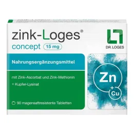 Zinc-Loges concept 15 mg εντερικά ανθεκτικά δισκία, 90 τεμ