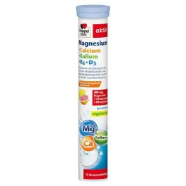Αναβράζοντα δισκία Doppelherz Magnesium + Calcium + Potassium, 15 τεμ