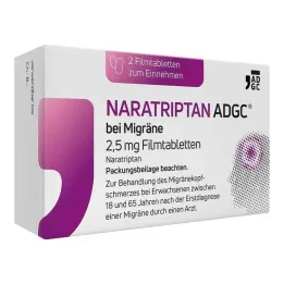 NARATRIPTAN ADGC® για ημικρανίες 2,5 mg επικαλυμμένα με λεπτό υμένιο δισκία, 2 τεμ
