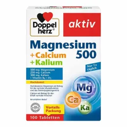 Ταμπλέτες Doppelherz Magnesium 500 + Calcium + Potassium, 100 τεμάχια
