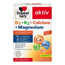 Ταμπλέτες Doppelherz D3 + K2 + Calcium + Magnesium, 30 τεμ