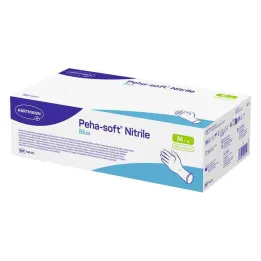 Peha-Soft γάντια εξέτασης μπλε νιτριλίου μη αποστειρωμένα pf M, 150 τεμάχια
