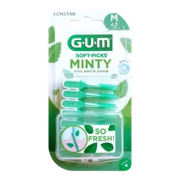 GUM SOFT-PICKS MINTY μεσαίο, 40 τεμ