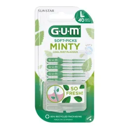 GUM Soft picks Minty large, 40 τεμ
