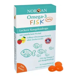Παιδικά κουφέτα Norsan Omega-3 Fisk Jelly, 45 τεμάχια