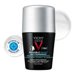 Vichy Homme Deo Roll-on 72h αντι-λεκέδες, 50 ml