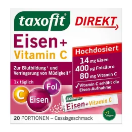 Taxofit Iron + Vitamin C Direct Granules, 20 τεμ