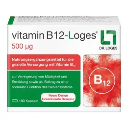 Vitamin B12-Loges 500 μg κάψουλες, 180 τεμάχια