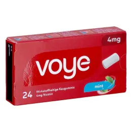 Voye Mint 4 mg δραστικής τσίχλας με νικοτίνη (24 τεμάχια)