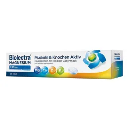 Biolectra Magnesium 250 mg Muscles &amp; Bones Active Μασώμενα Δισκία, 30 τεμ
