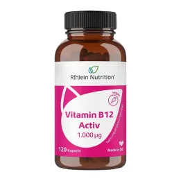 Vitamin B12 Activ 1000 μg υψηλής δόσης + κάψουλες vegan, 120 τεμάχια