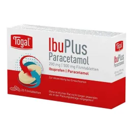Togal Ibuplus Παρακεταμόλη 200 mg / 500 mg επικαλυμμένα με λεπτό υμένιο δισκία, 20 δισκία