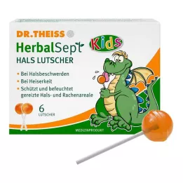 DR.THEISS HerbalSept Neck Lollipops Kids 6 τμχ καραμέλες, 6 τμχ