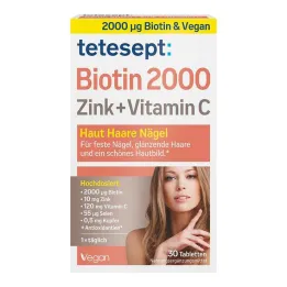 Tetesept Biotin 2000 επικαλυμμένα με λεπτό υμένιο δισκία, 30 τεμ