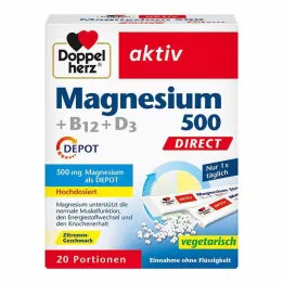 Doppelherz Magnesium 500 + B12 + D3 Depot Direct Pellets, 20 τεμ